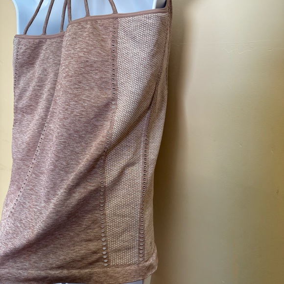 Athleta Allegro Support Tank Top Pink Tan Sugarplum Women XL - Picture 4 of 12